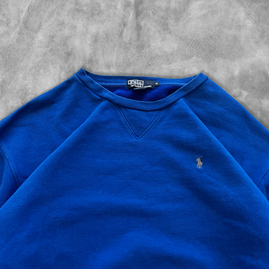 Royal Blue Polo Ralph Lauren Sweatshirt 1990s (XL)