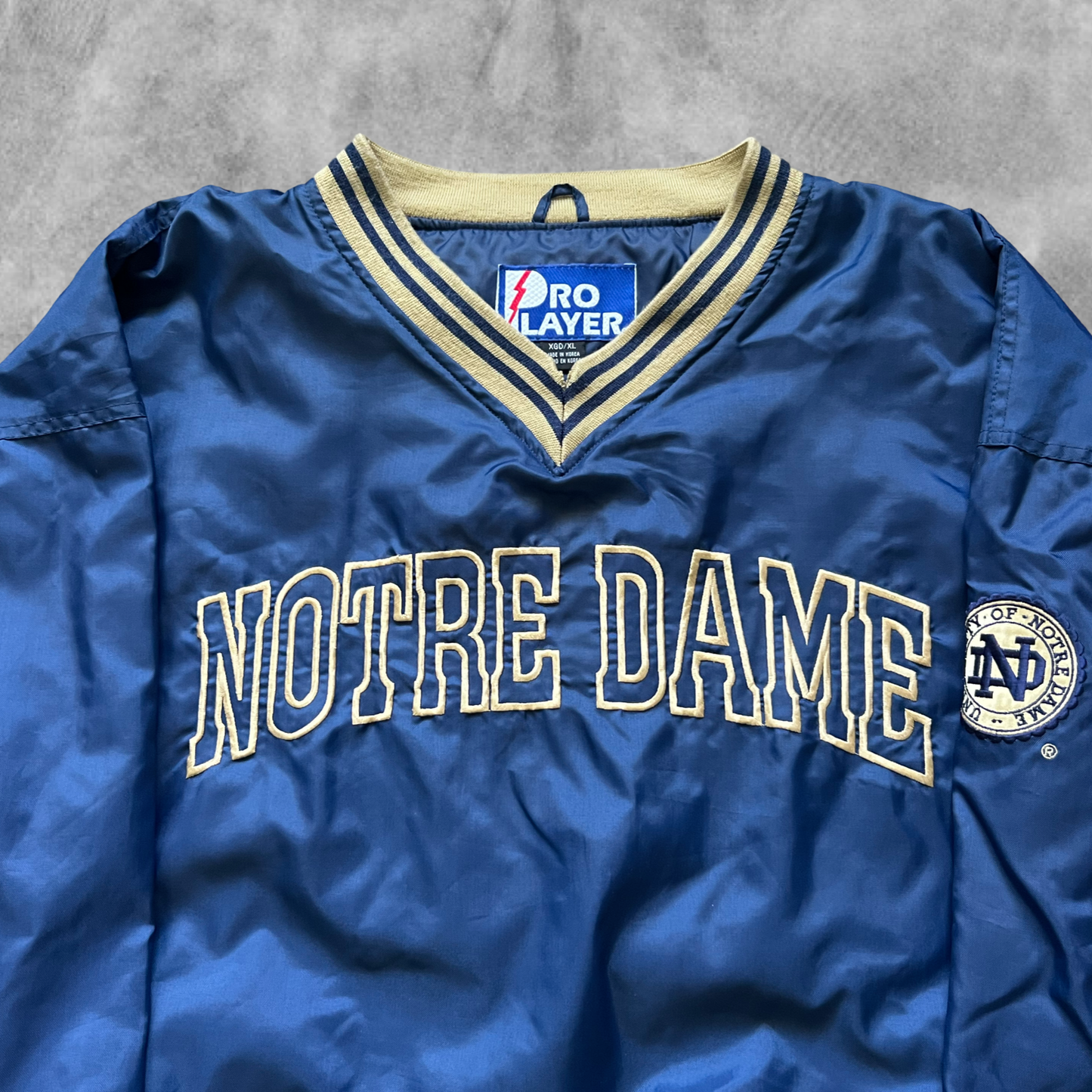 Navy Blue Notre Dame Pro Player Pullover 1990s (XL)