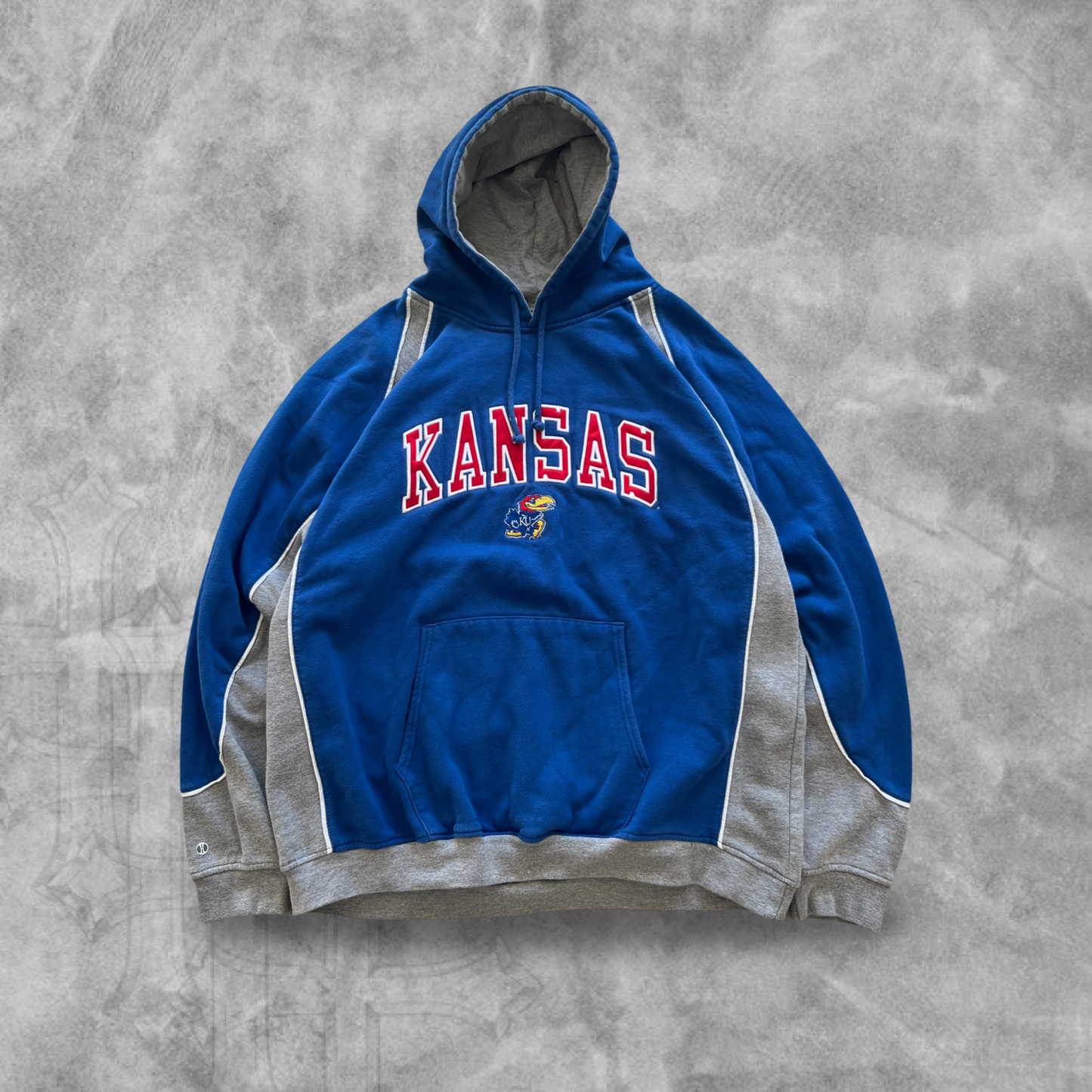 Blue Kansas Jayhawks Hoodie 2000s (XXL)