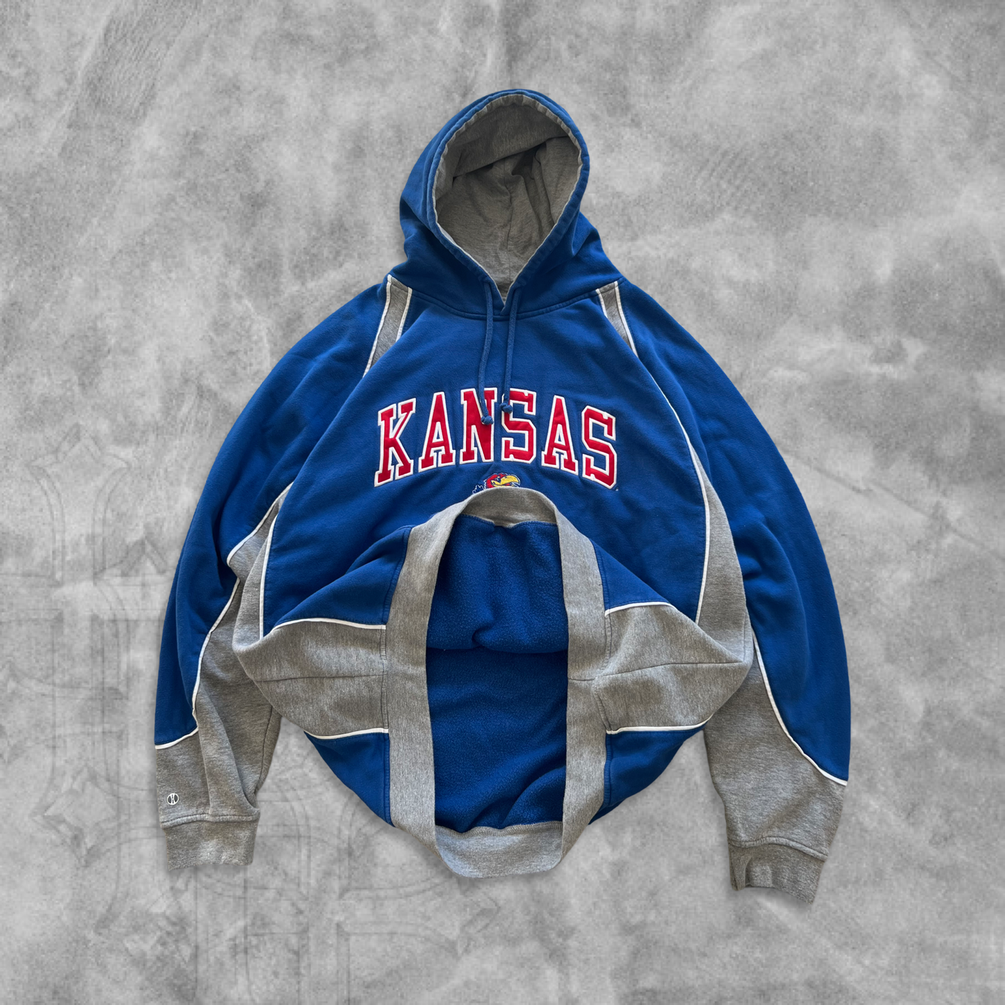 Blue Kansas Jayhawks Hoodie 2000s (XXL)