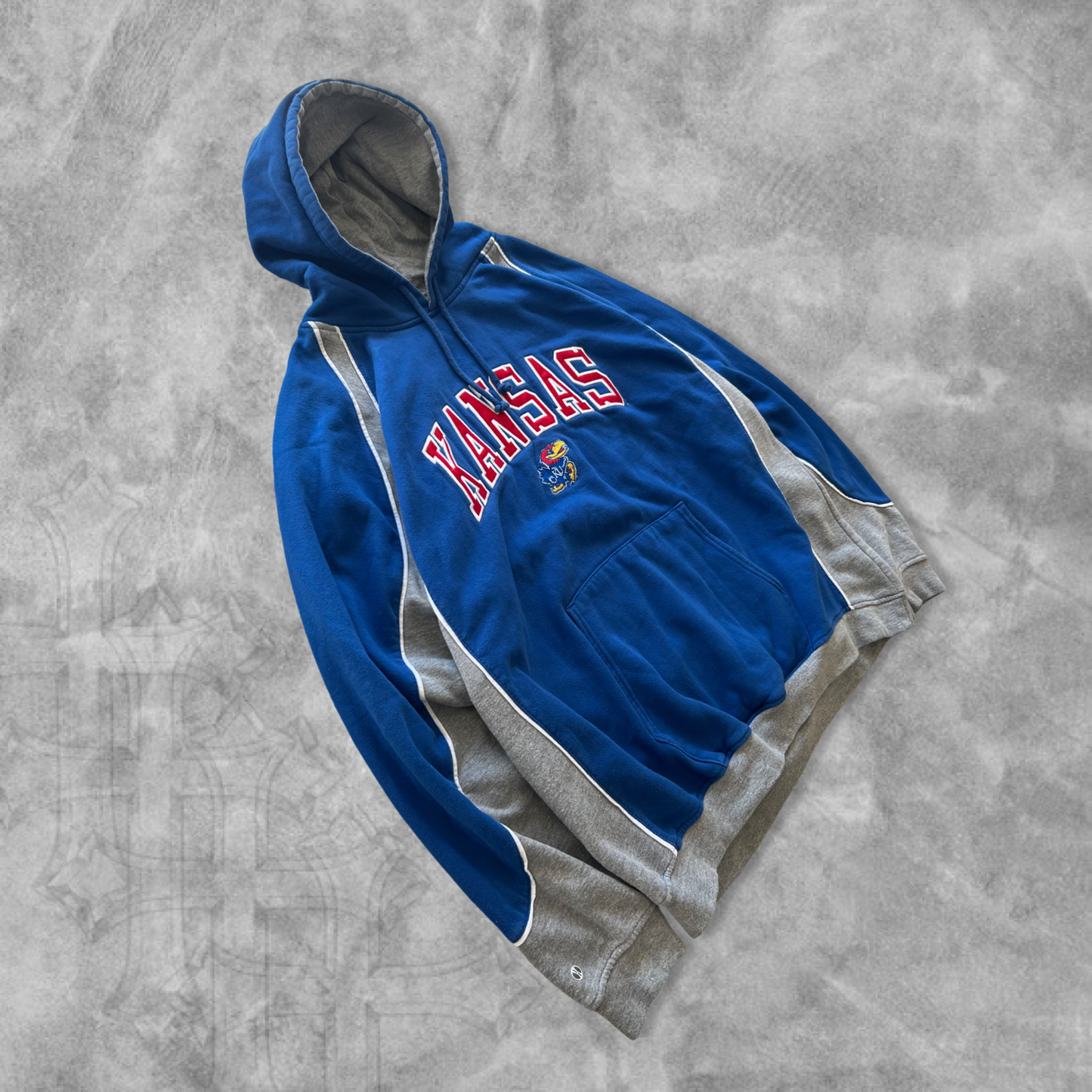 Blue Kansas Jayhawks Hoodie 2000s (XXL)