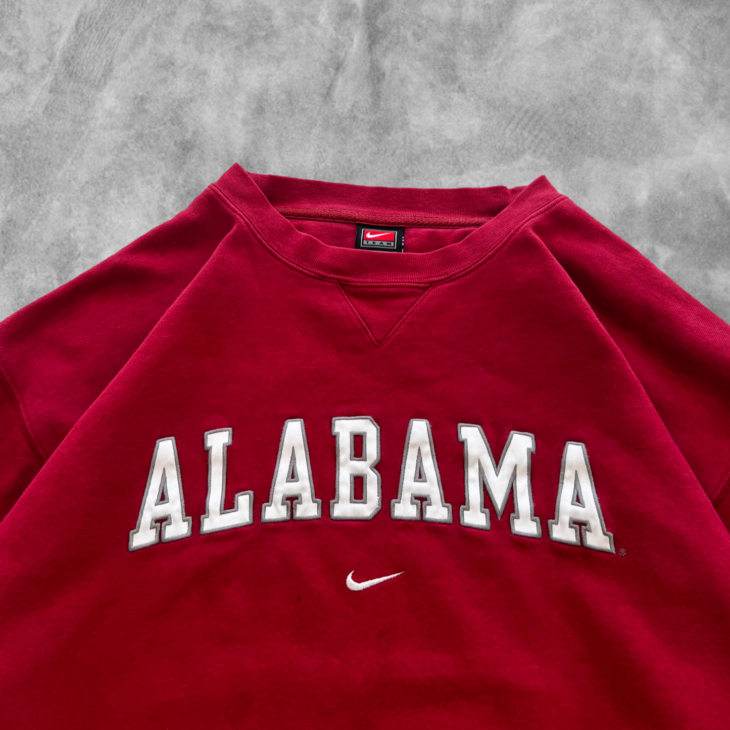 Faded Crimson Red Alabama Nike Center Swoosh Sweatshirt 2000s (XXL)