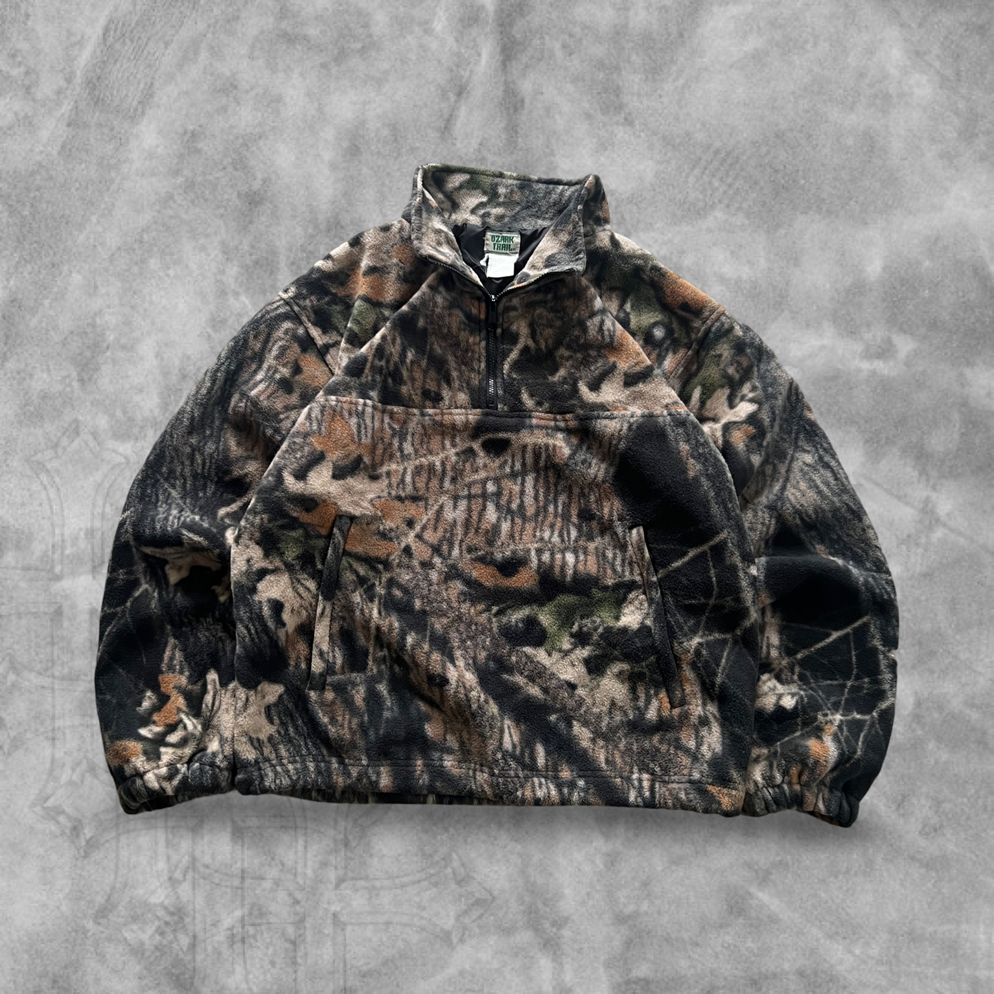 Camo Realtree Fleece Quarter Zip 1990s (M)