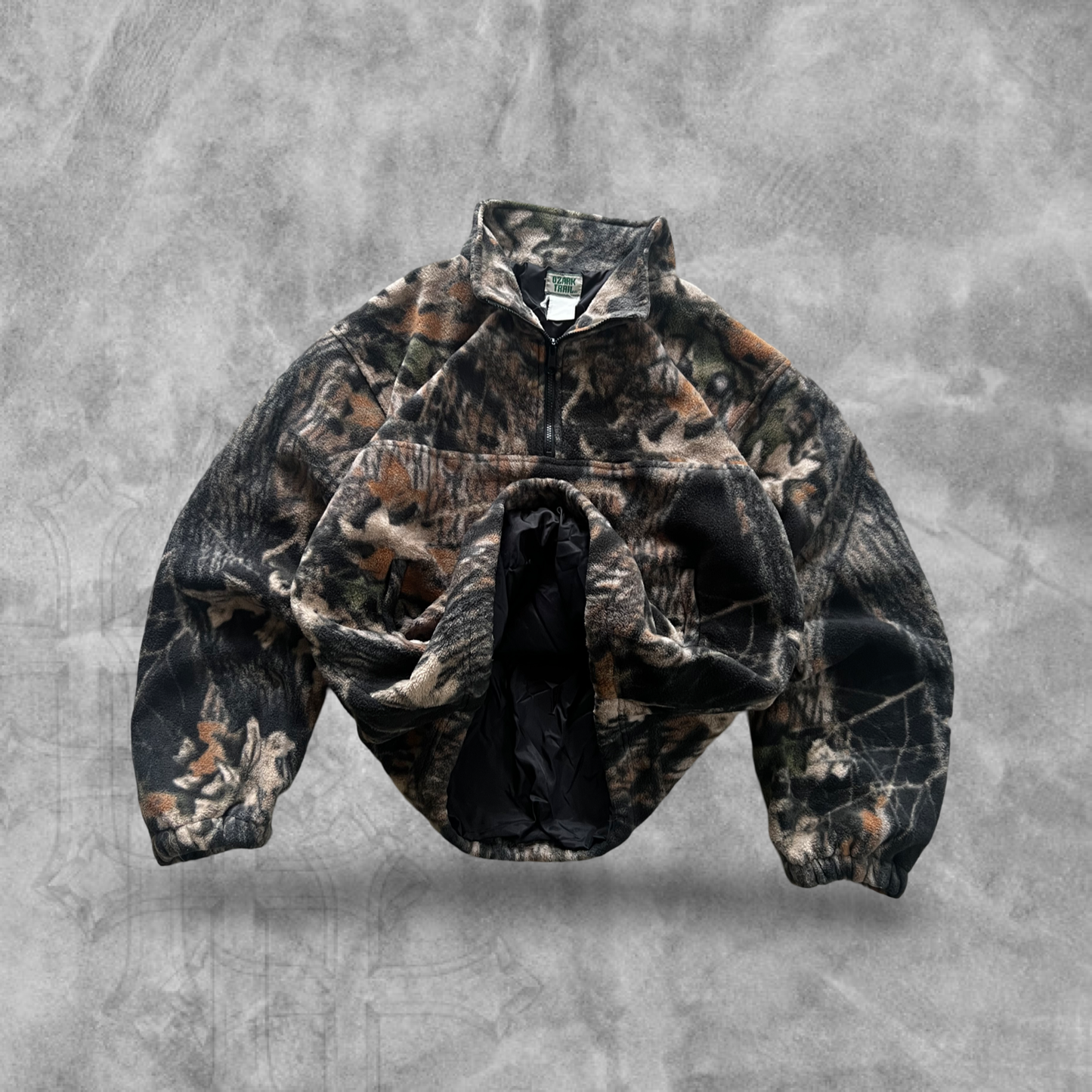 Camo Realtree Fleece Quarter Zip 1990s (M)