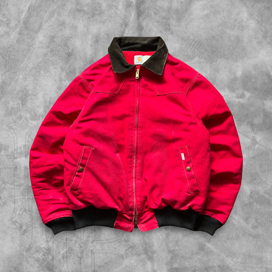 Cherry Red Carhartt Santa Fe Jacket 1980s (XL)