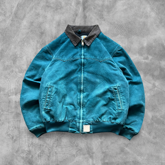 Aqua Turquoise Carhartt Santa Fe Jacket 1990s (XL)