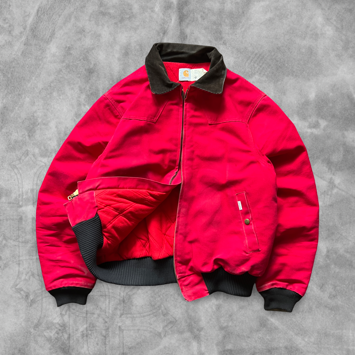 Cherry Red Carhartt Santa Fe Jacket 1980s (XL)