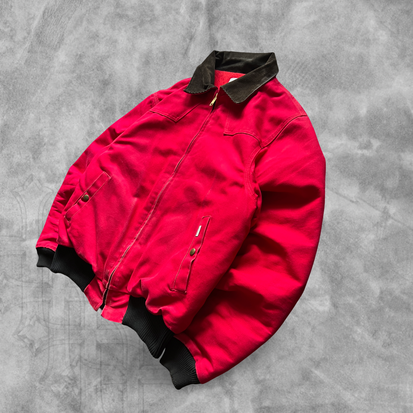 Cherry Red Carhartt Santa Fe Jacket 1980s (XL)