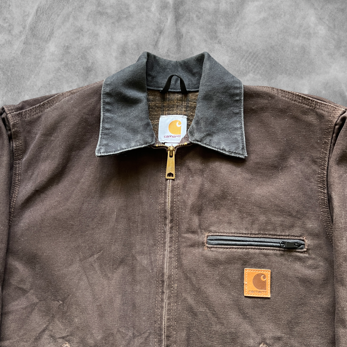 Chocolate Brown Carhartt Detroit Jacket 2000s (S)