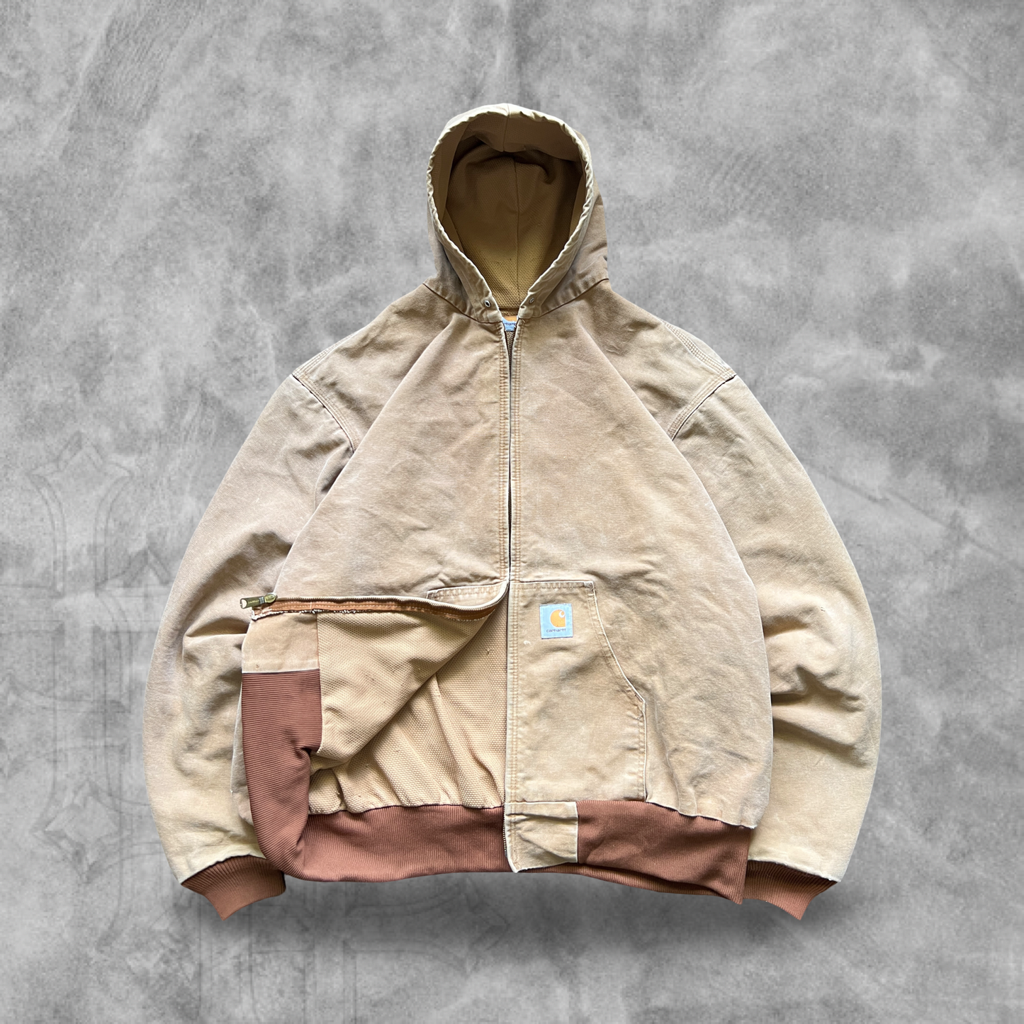 Tan Hooded Carhartt Jacket 2000s (XXL)