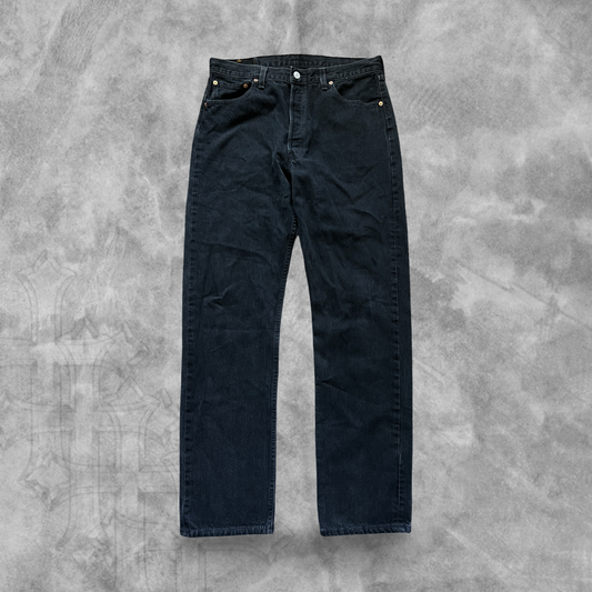 Black Denim Levis 501’s 1990s (34x34)