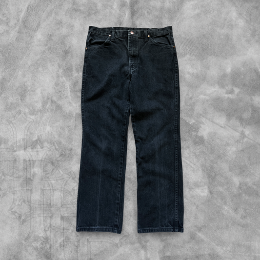 Black Denim Wrangler Work Jeans 1990s (34x30)