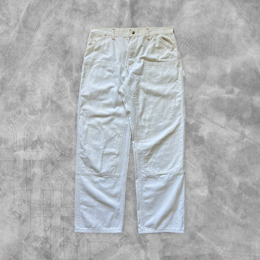 White Carhartt Double Knee Pants 1980s (36x32)