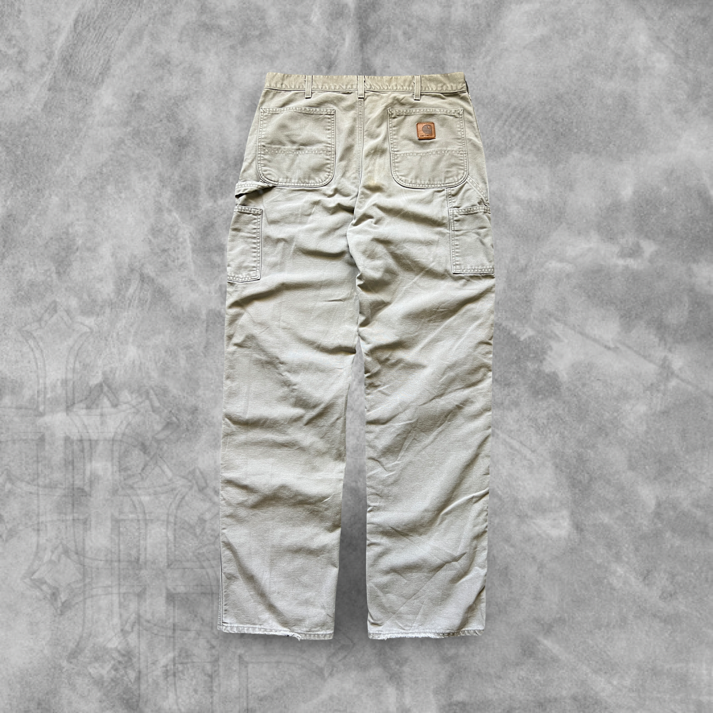 Faded Gray Carhartt Carpenter Pants 1990s (36x36)