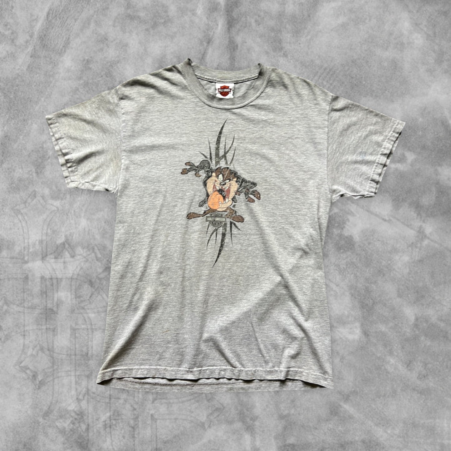 Faded Gray Looney Toons Harley Shirt 2000s (L)
