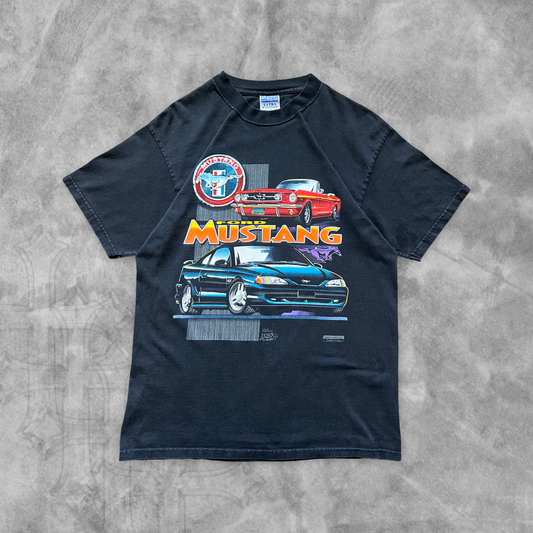 Black Ford Mustang Shirt 1990s (L)