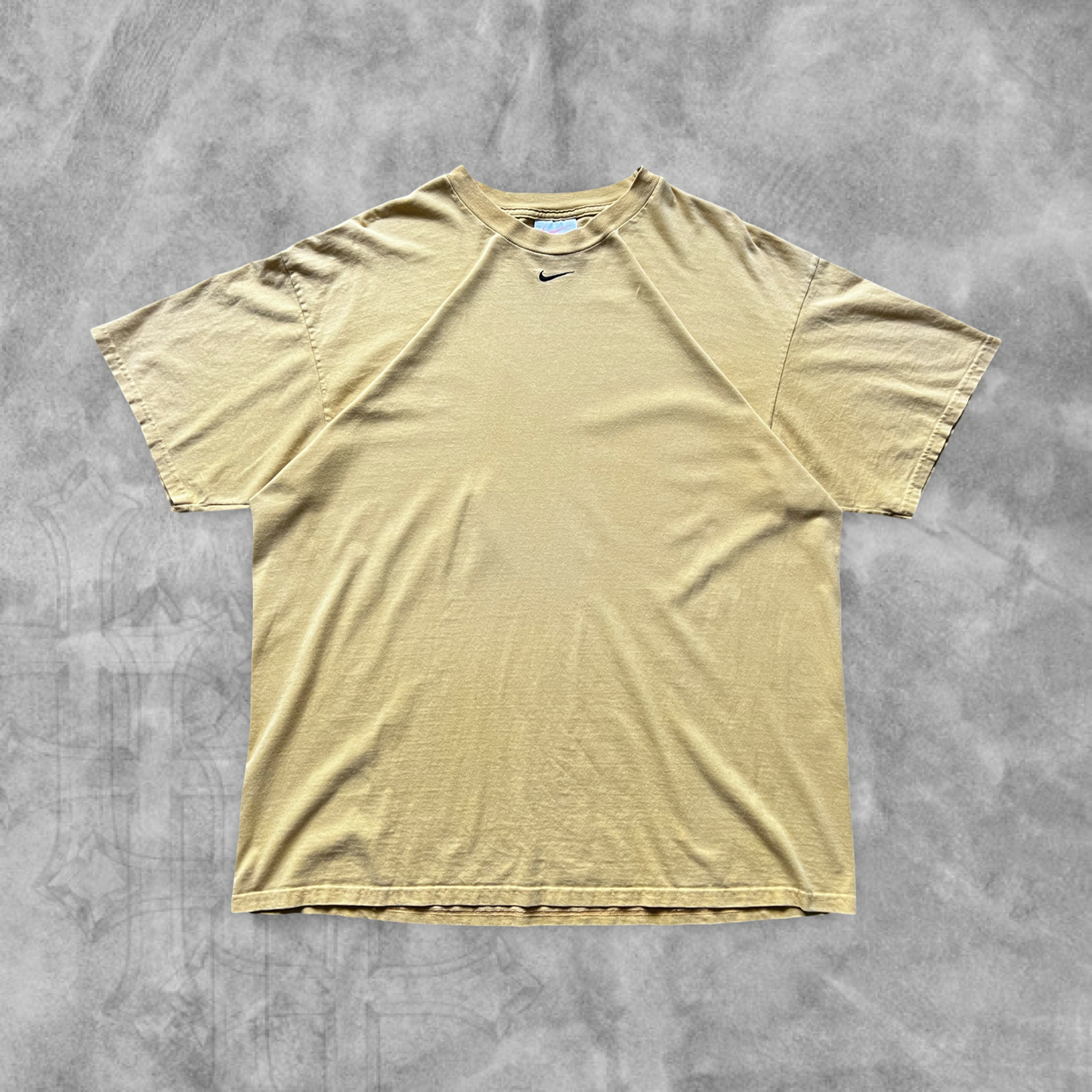 Yellow Nike Center Swoosh Shirt 1990s (L)