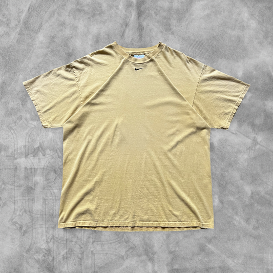 Yellow Nike Center Swoosh Shirt 1990s (L)