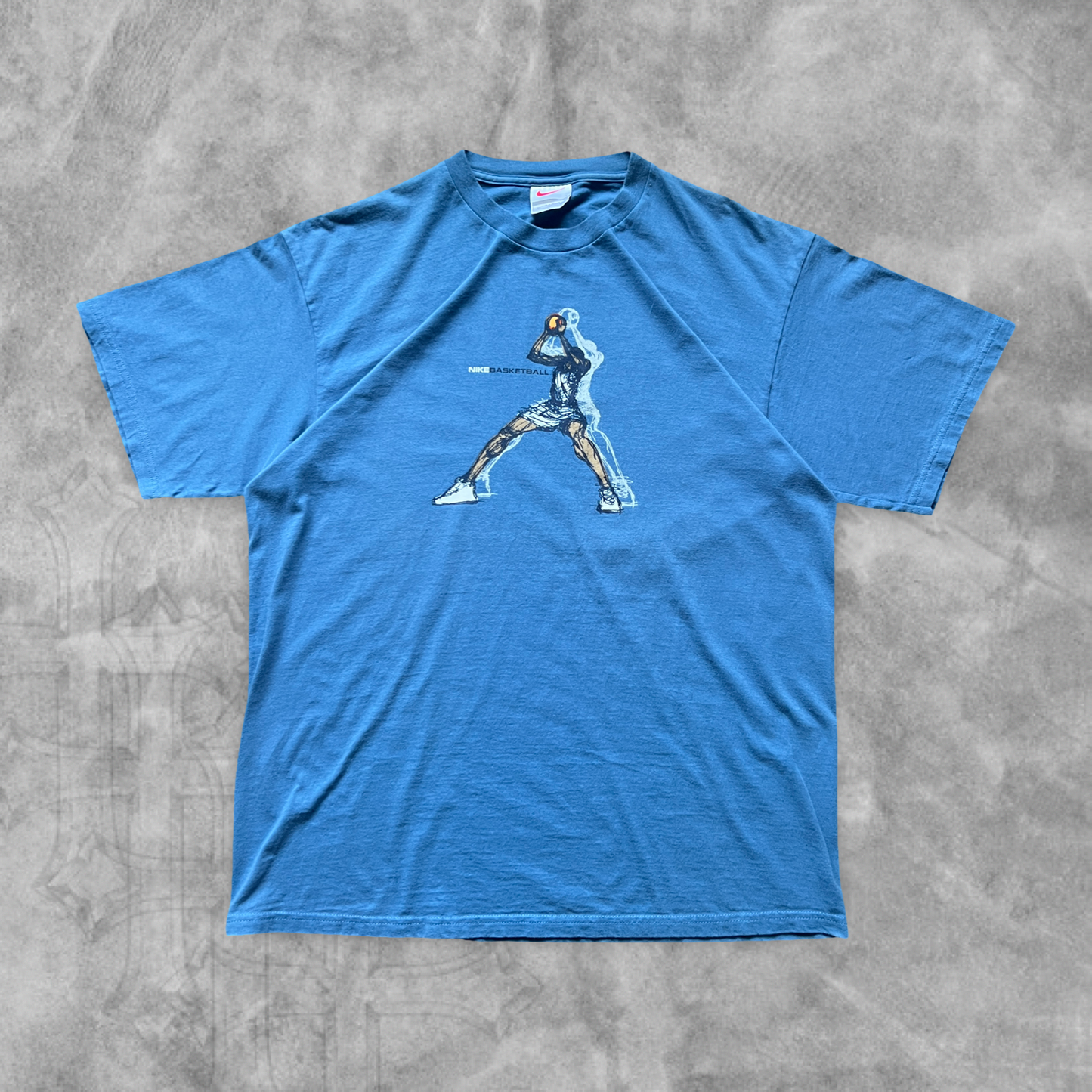 Azure Blue Nike Basketball Shirt 1990s (XL)