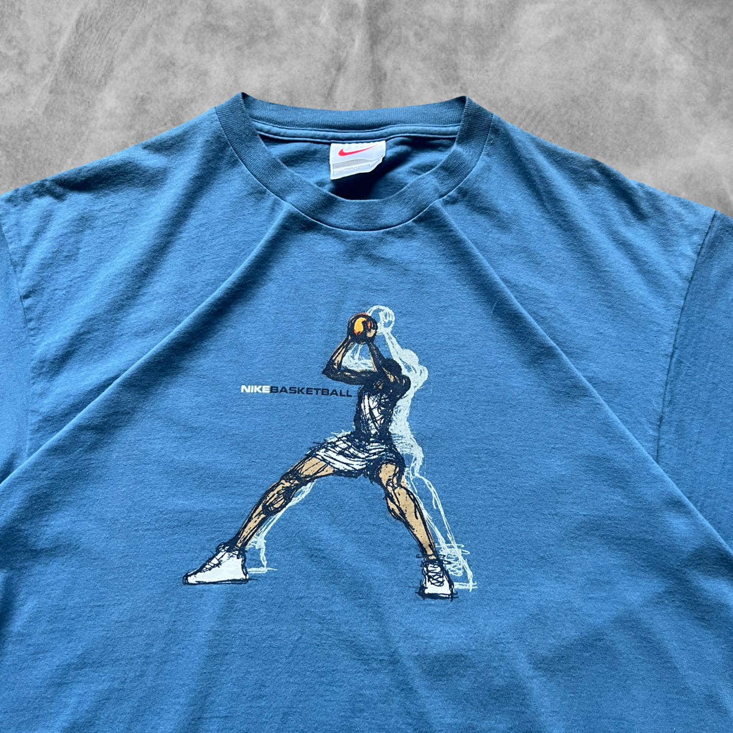 Azure Blue Nike Basketball Shirt 1990s (XL)