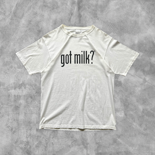 White “Got Milk?” Shirt 2000s (L)