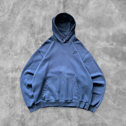 Navy Blue Nike Essential Hoodie 2000s (L)