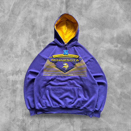 Purple Minnesota Vikings Hoodie 1990s (XL)