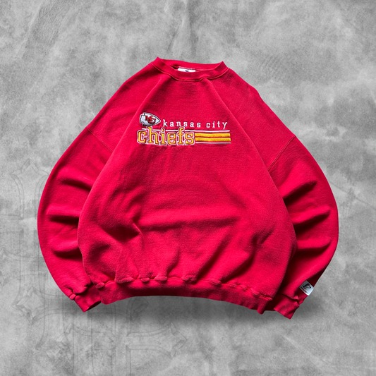 Red Kansas City Chiefs Sweatshirt 1990s (L)