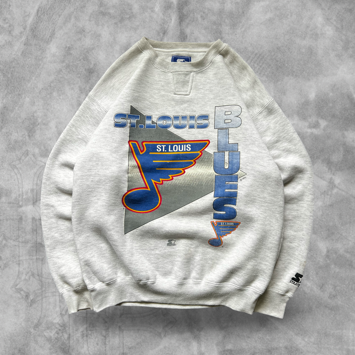 Heather Grey St. Louis Blues Starter Sweatshirt 1990s (L)