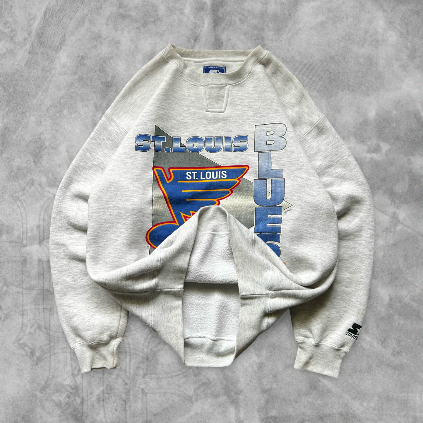 Heather Grey St. Louis Blues Starter Sweatshirt 1990s (L)