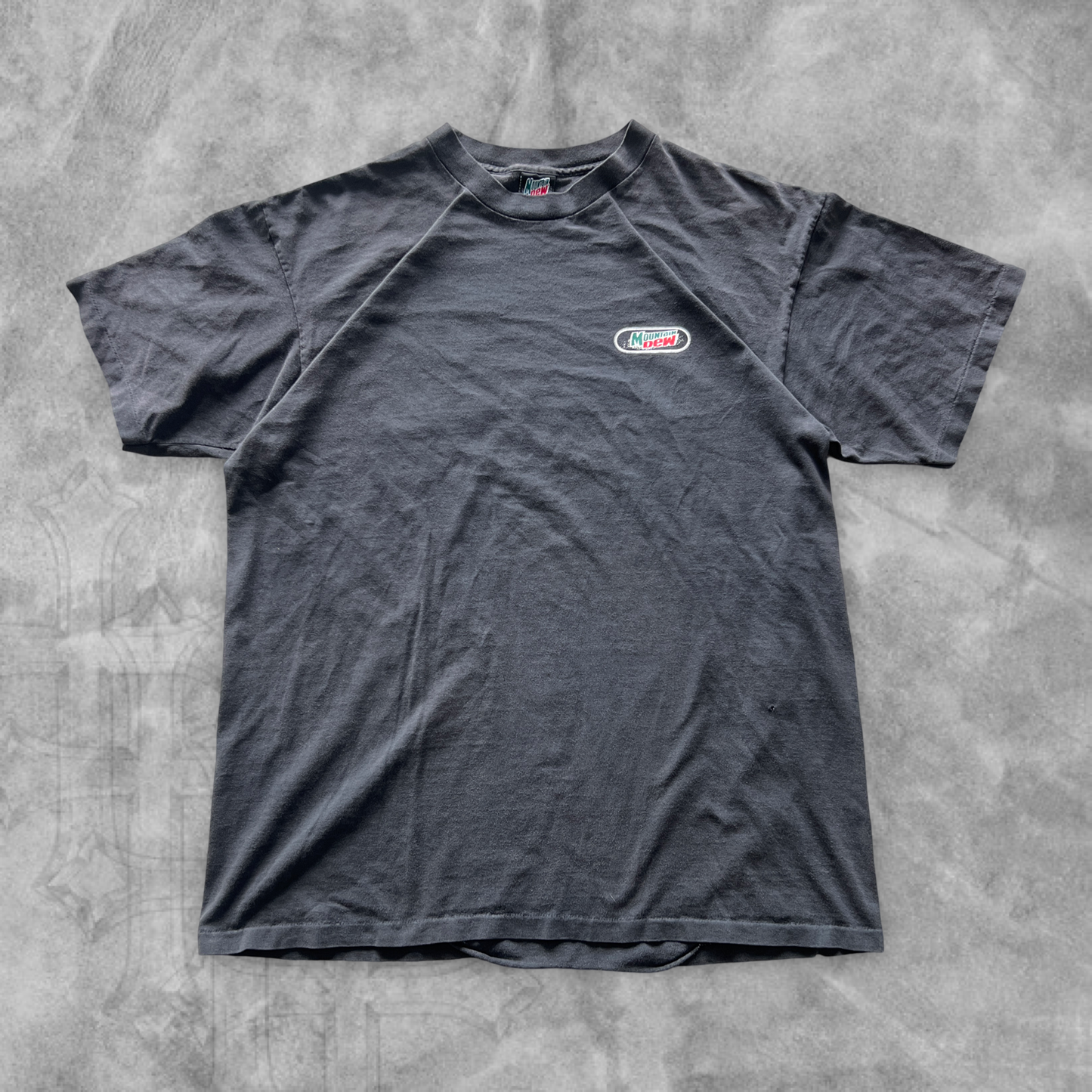Faded Black Mountain Dew Shirt 1990’s (XL)