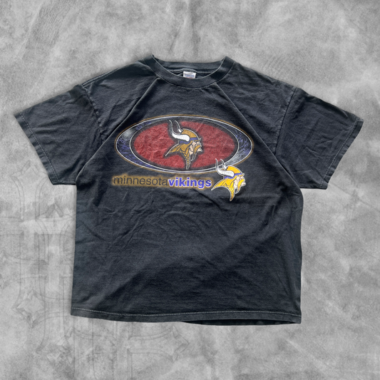 Faded Black Minnesota Vikings Shirt 1990’s (XL)