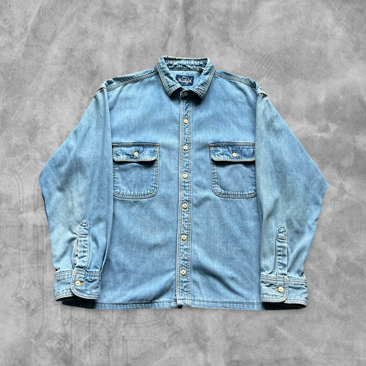 Denim Woolrich Button Down Shirt 1990s (M)
