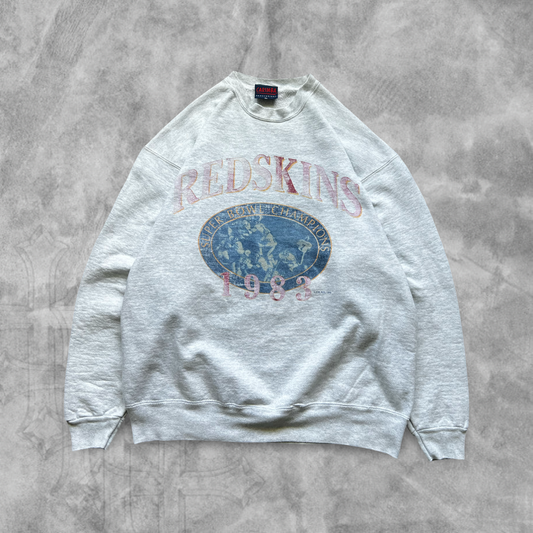 Faded Heather Gray Washington Redskins Sweatshirt 1990s (XL)