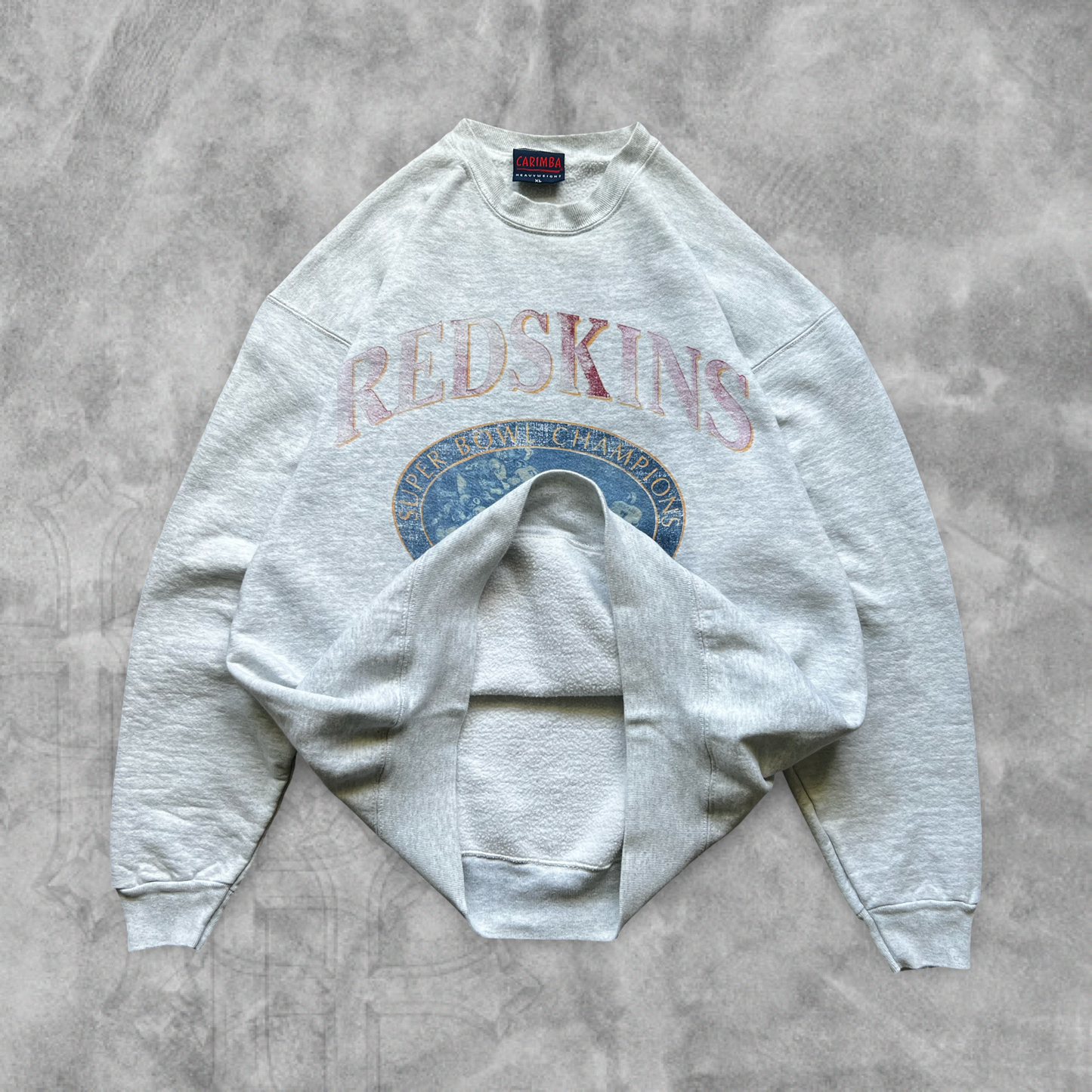 Faded Heather Gray Washington Redskins Sweatshirt 1990s (XL)