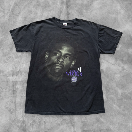 Black Chris Webber Sacramento Kings Shirt 1990s (M)