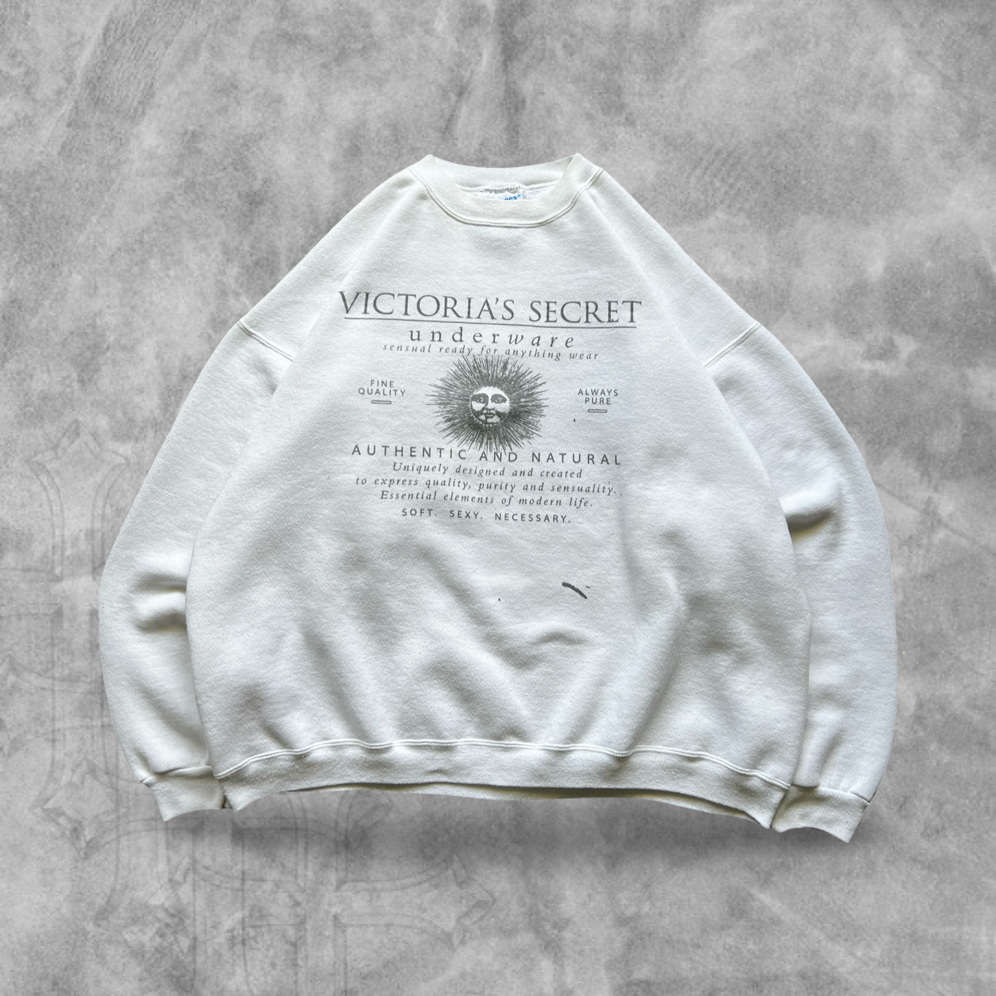 White Victoria Secret Sweatshirt 1990s (M)