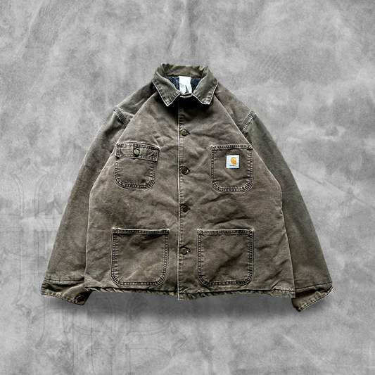 Mocha Brown Carhartt Chore Jacket 1990s (L)