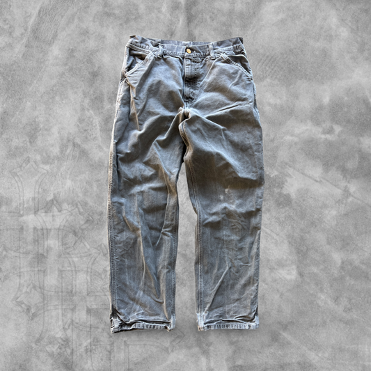 Faded Gray Carhartt Carpenter Pants 2000s (32x32)