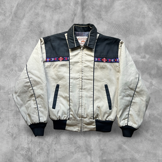 Tan Aztec Western King Bomber Jacket 1990s (M)