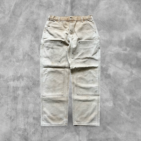 Faded Tan Carhartt Double Knee Carpenter Pants 2000s (36x30)
