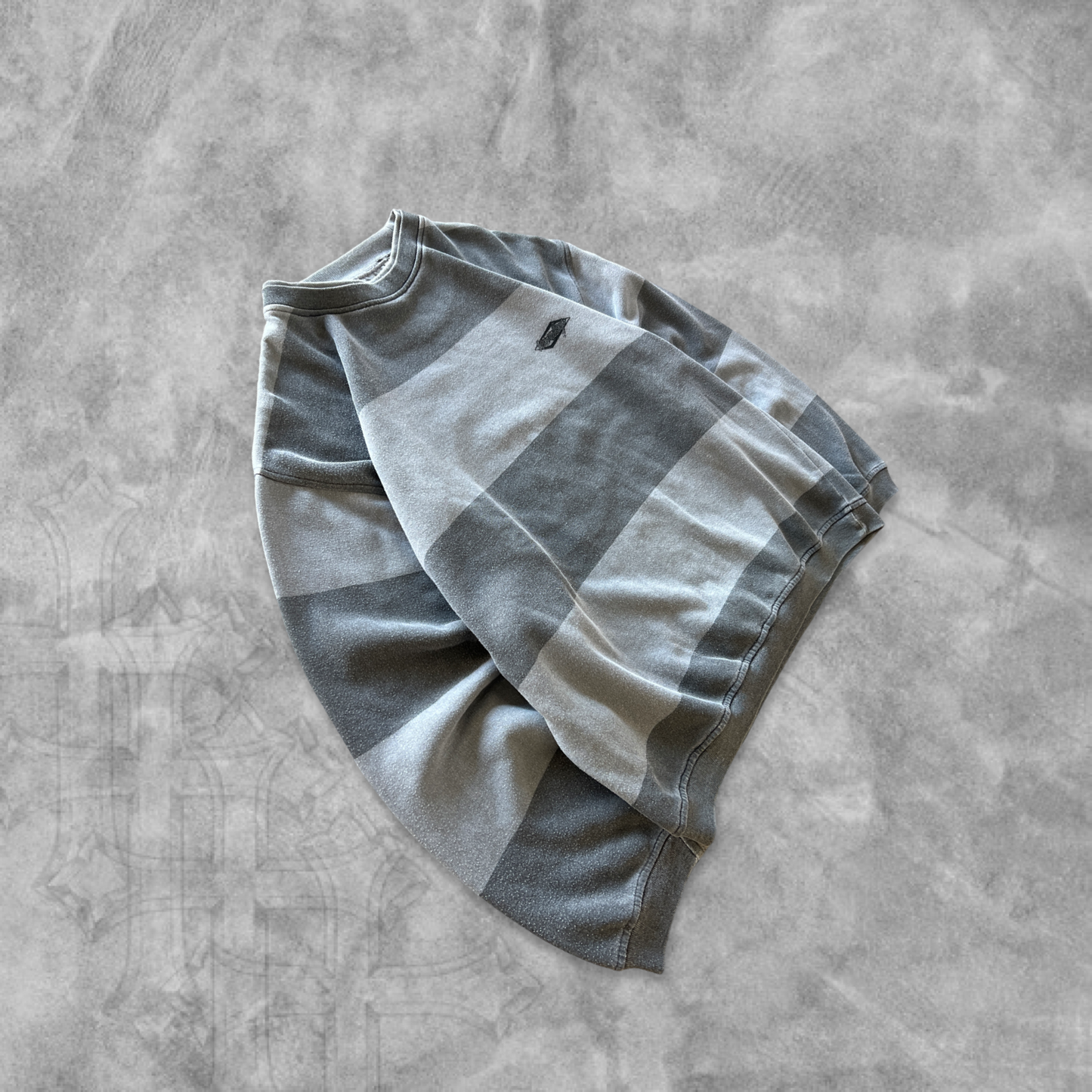 Gray Striped Saturday Sweatshirt 1990s (L)