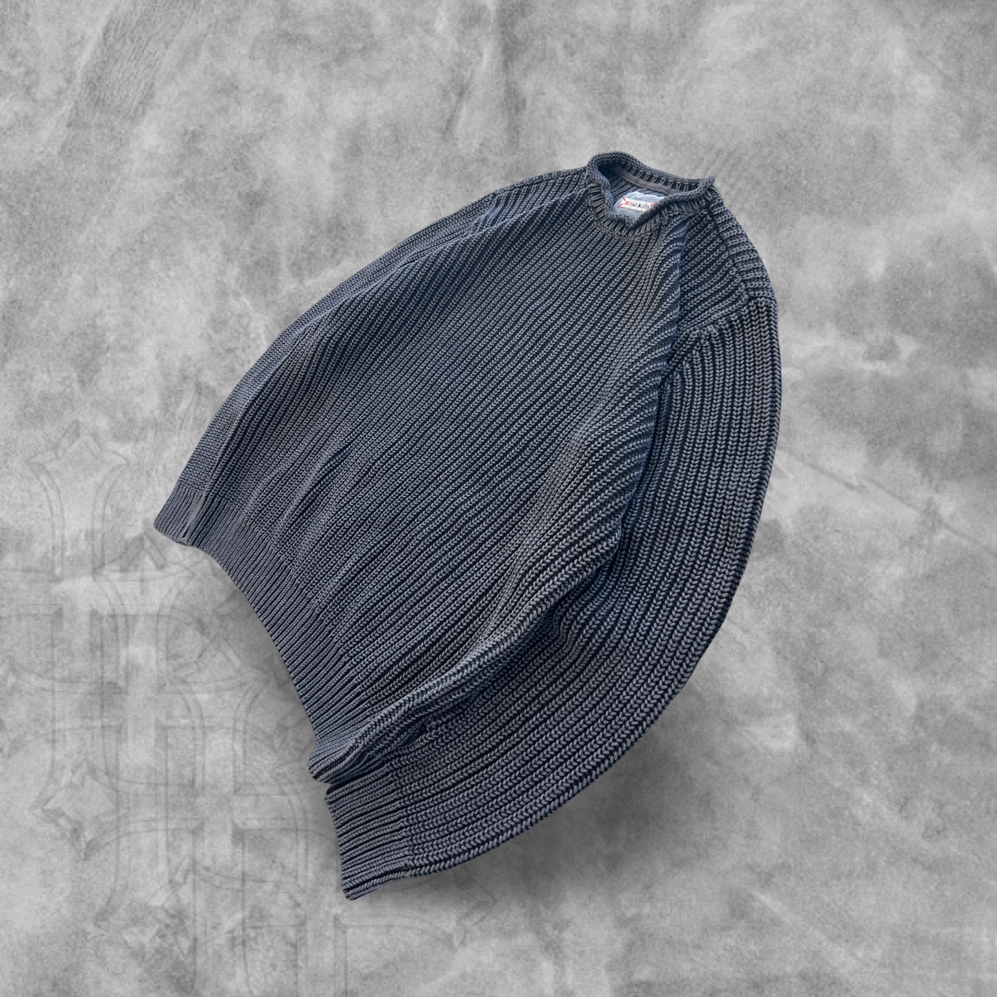 Gray Heavy Knit Sweater 1990s (XL)