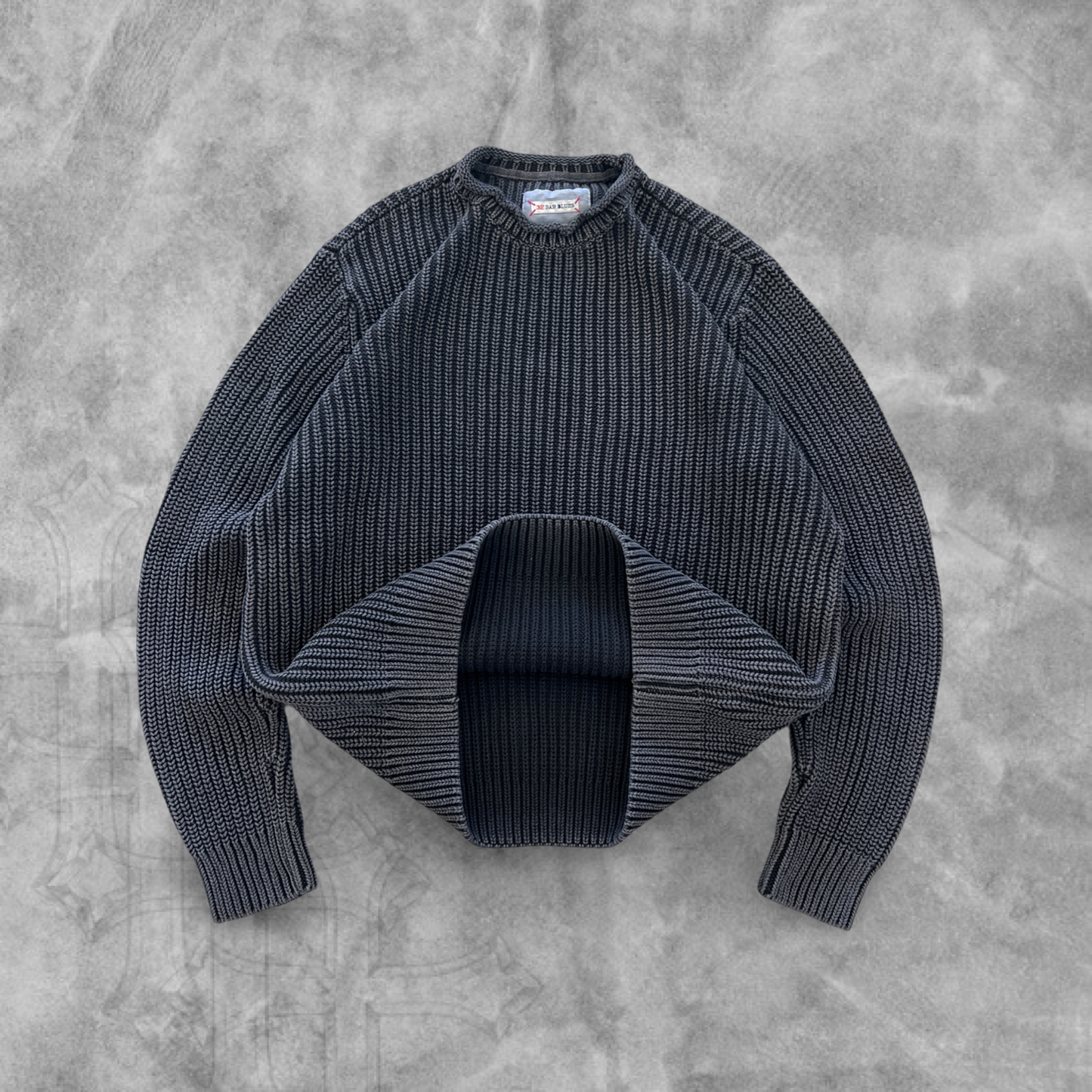 Gray Heavy Knit Sweater 1990s (XL)