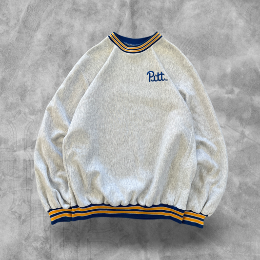 Light Grey Pittsburg University Sweatshirt 1990s (XL)
