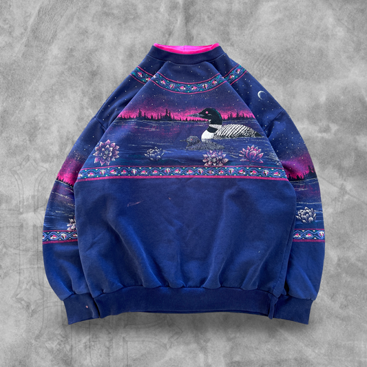 Multicolored Northern Light AOP Sweatshirt 1990s (L)