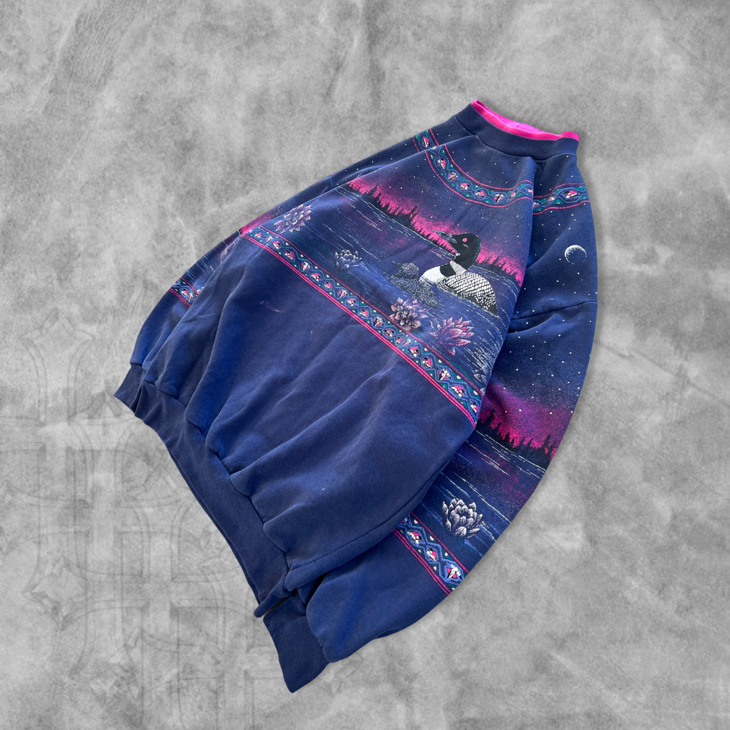 Multicolored Northern Light AOP Sweatshirt 1990s (L)