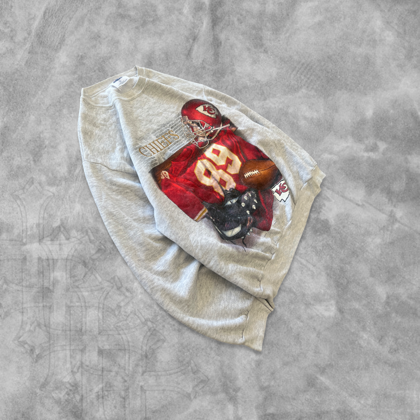 Light Gray Kansas City Chiefs Lockeroom Sweatshirt 1990s (L)