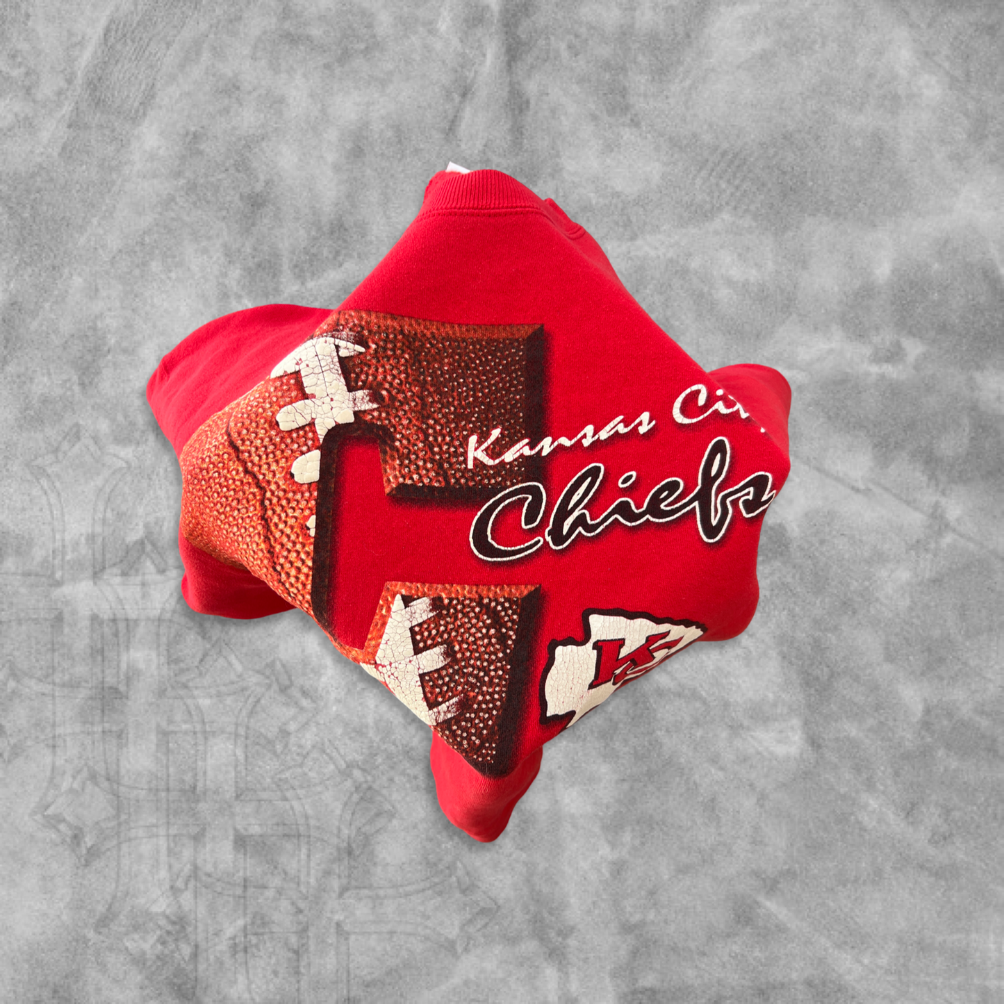 Cherry Red Kansas City Chiefs Sweatshirt 1990s (XL)