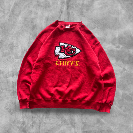 Red Kansas City Chiefs Sweatshirt 1990s (XL)